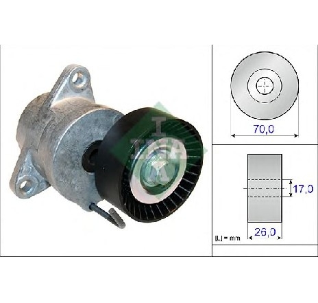 Rola intinzatoare curea de accesorii Opel Astra J A20DTH A20DTR Y20DTJ Z20DTJ INA